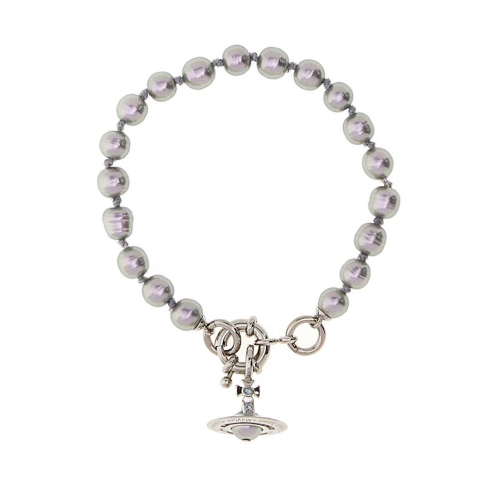 Vivienne Westwood Women Grey Pearls Aleksa Bracelet